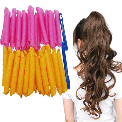 Spiral Heatless Hair Curlers