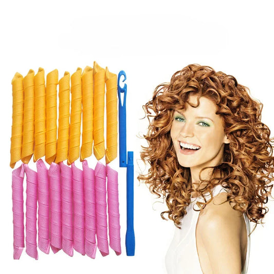Spiral Heatless Hair Curlers