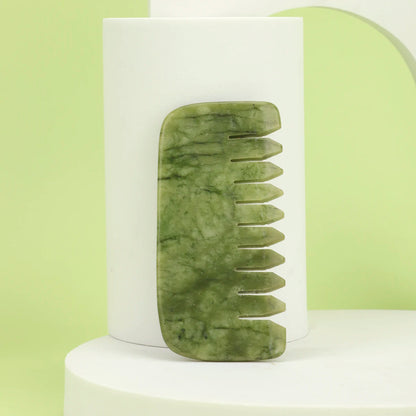 Natural Jade Scalp Massage Comb