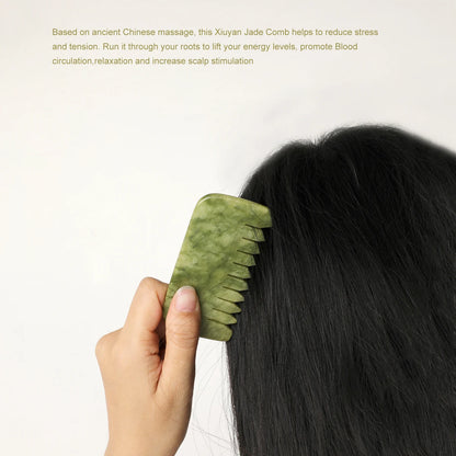 Natural Jade Scalp Massage Comb