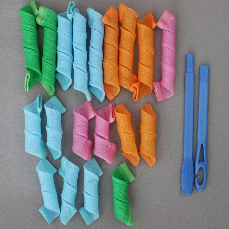 Spiral Heatless Hair Curlers