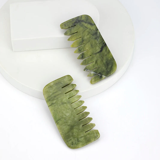 Natural Jade Scalp Massage Comb