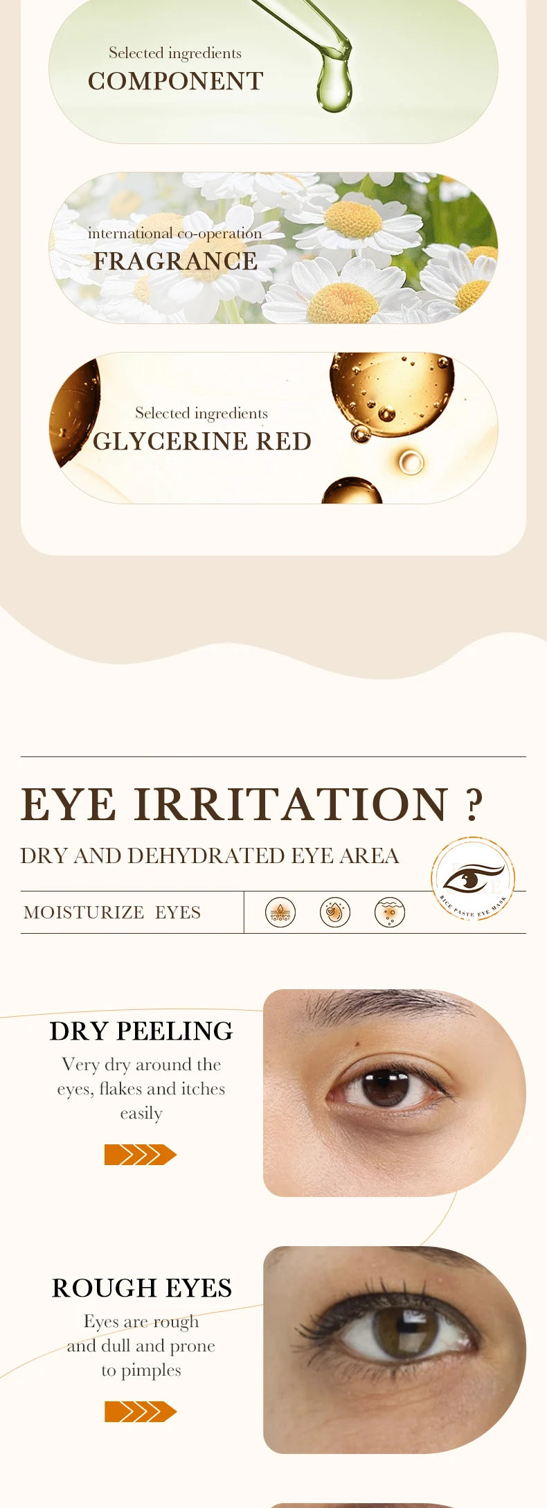 Rice Firming Moisturizing Eye Mask