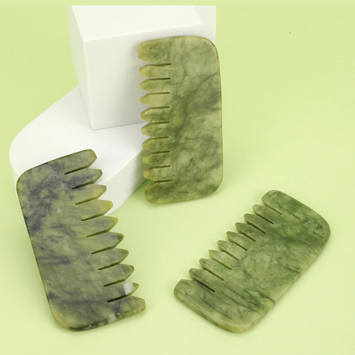 Natural Jade Scalp Massage Comb