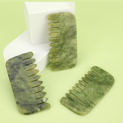 Natural Jade Scalp Massage Comb