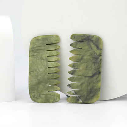 Natural Jade Scalp Massage Comb
