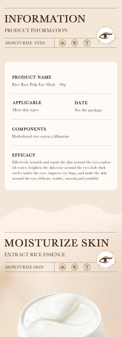 Rice Firming Moisturizing Eye Mask