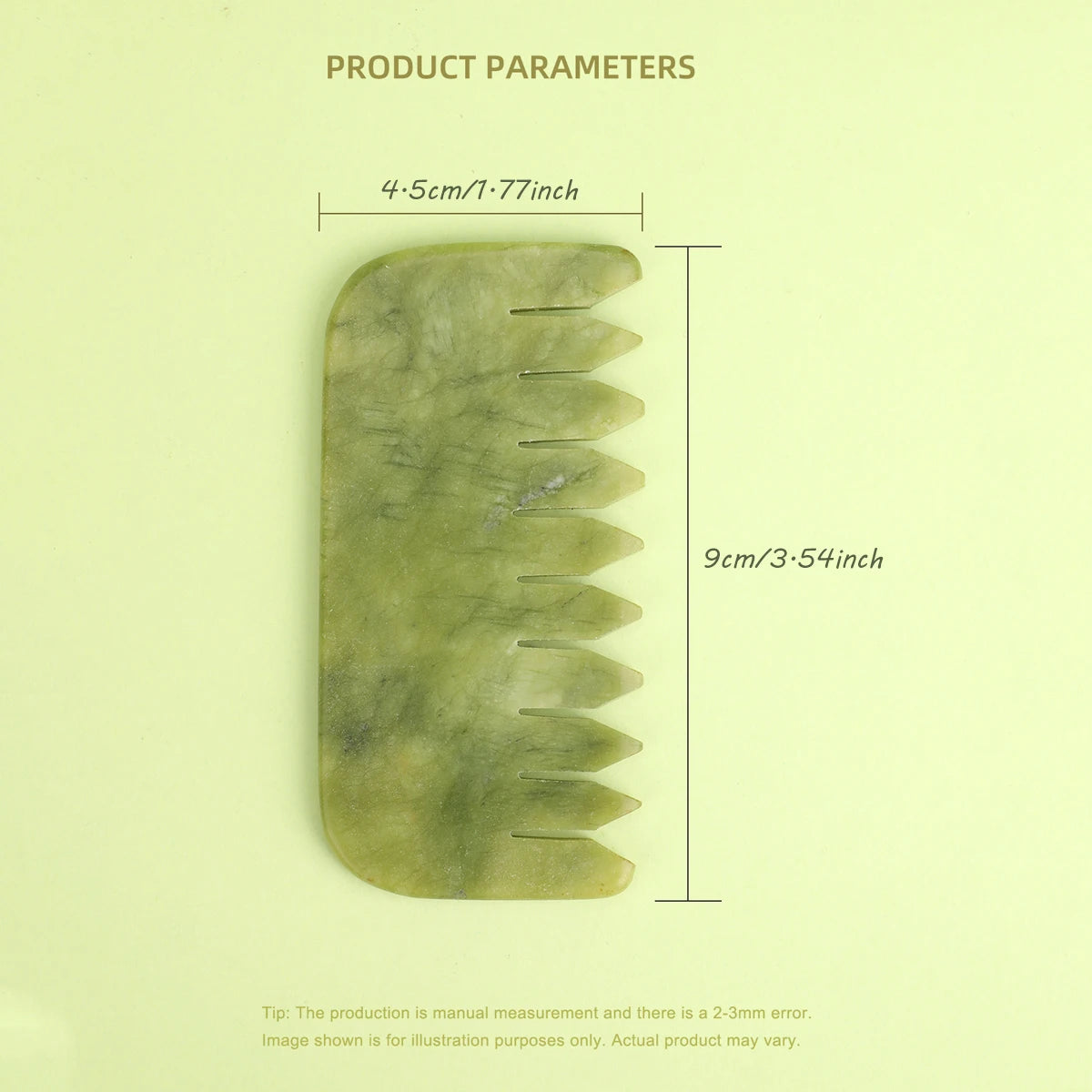 Natural Jade Scalp Massage Comb