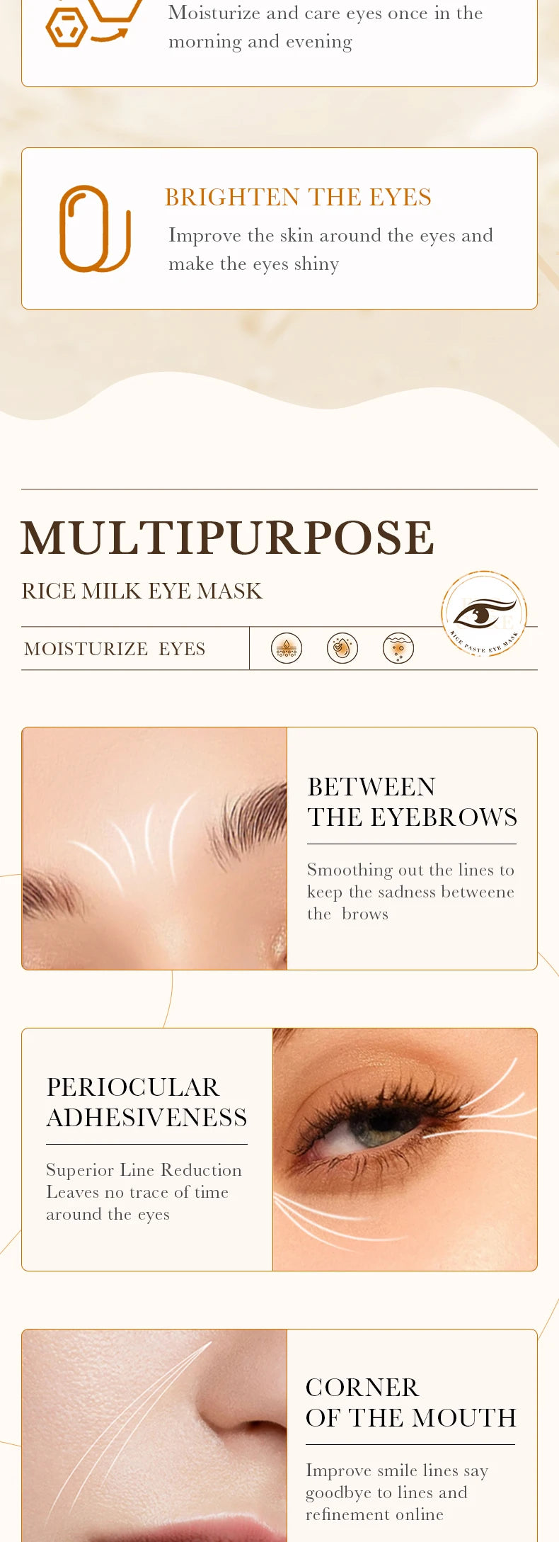 Rice Firming Moisturizing Eye Mask